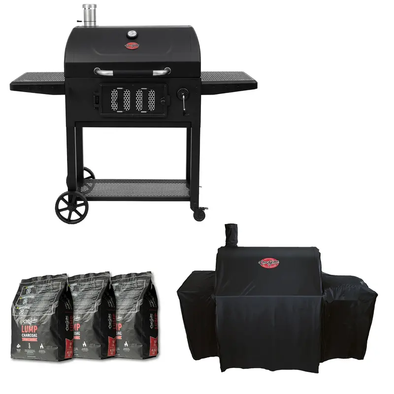 Classic Cart-Style Charcoal Grill Kit With Cover & Starter Charcoal 1