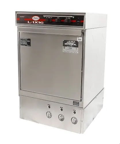 Cma L-1X16 Undercounter Low-Temperature Dishwasher With Chemical Sanitization And Built-In Heater – 30 Racks/Hour Capacity 1