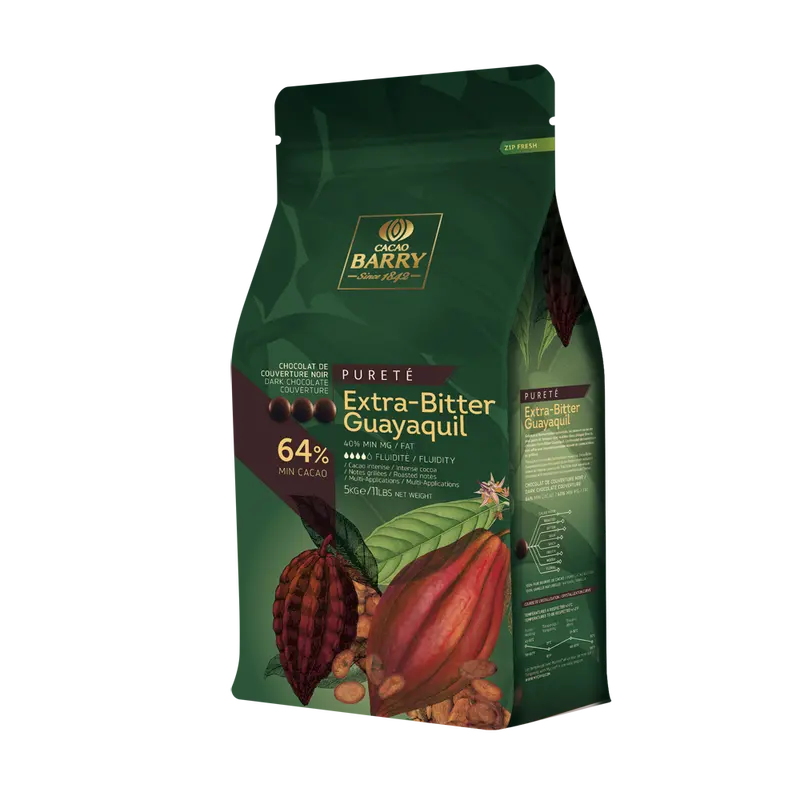 Cocoa Barry Extra-Bitter Guayaquil Chocolate Pistoles – 64% Cacao 1