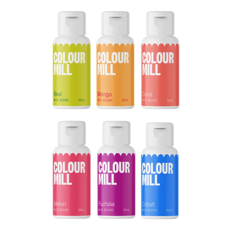 Colour Mill Tropical Oil-Based Food Colouring Set – 20Ml Assortment 1