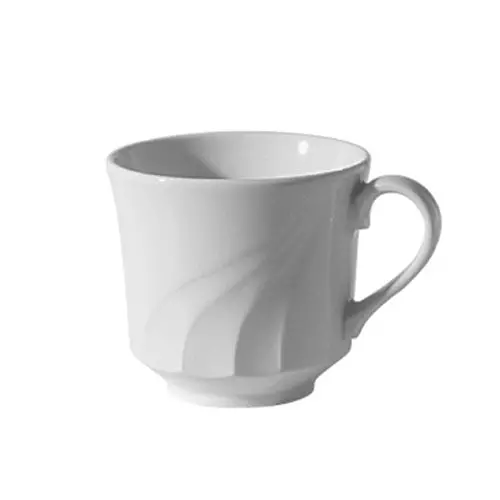 Continental China Everest Elegant Tea Cup – 7 Oz, Premium White Ceramic, 24-Count 1