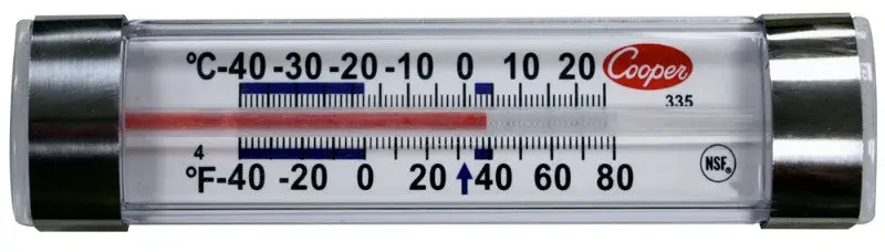 Cooper-Atkins Horizontal Tube Refrigerator & Freezer Thermometer 1