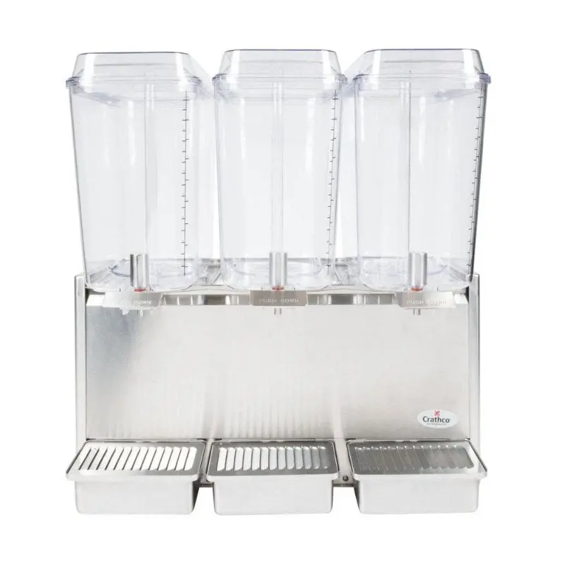 Crathco D35-3 Classic Bubbler Cold Premix Drink Dispenser – Triple 5-Gallon Tanks 1