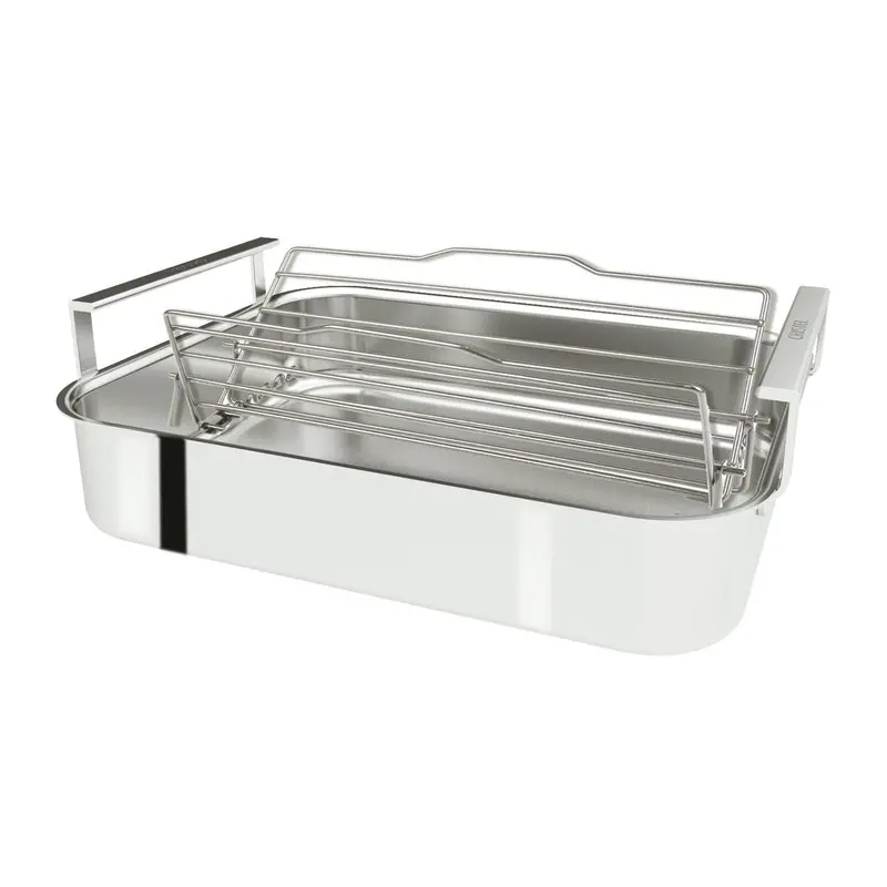 Cristel 3-Ply Stainless Steel Roasting Pan (16" X 12" X 3") 1