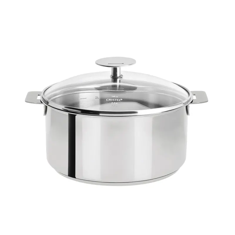 Cristel Mutine 4-Quart Stainless Steel Stew Pot With Lid And Detachable Handle 1