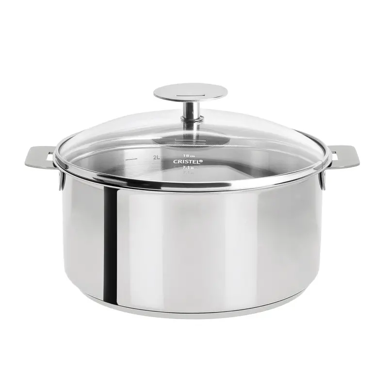 Cristel Mutine 7-Quart Stainless Steel Stew Pot With Lid And Removable Handle 1