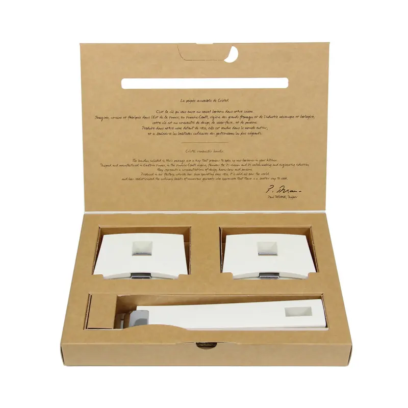 Cristel Mutine Removable Handle Kit: 1 Main + 2 Side Handles (White) 1