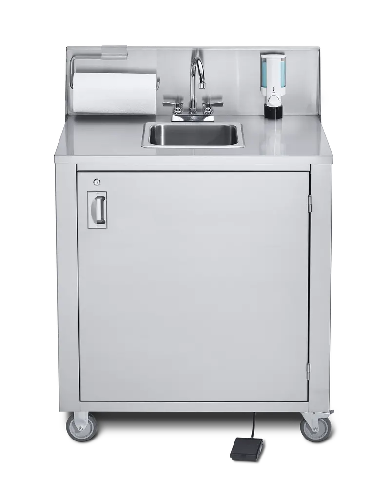 Crown Verity Cv-Phs-1 Portable Handwashing Station – Hot & Cold, Fresh & Waste Tanks, 120V 1