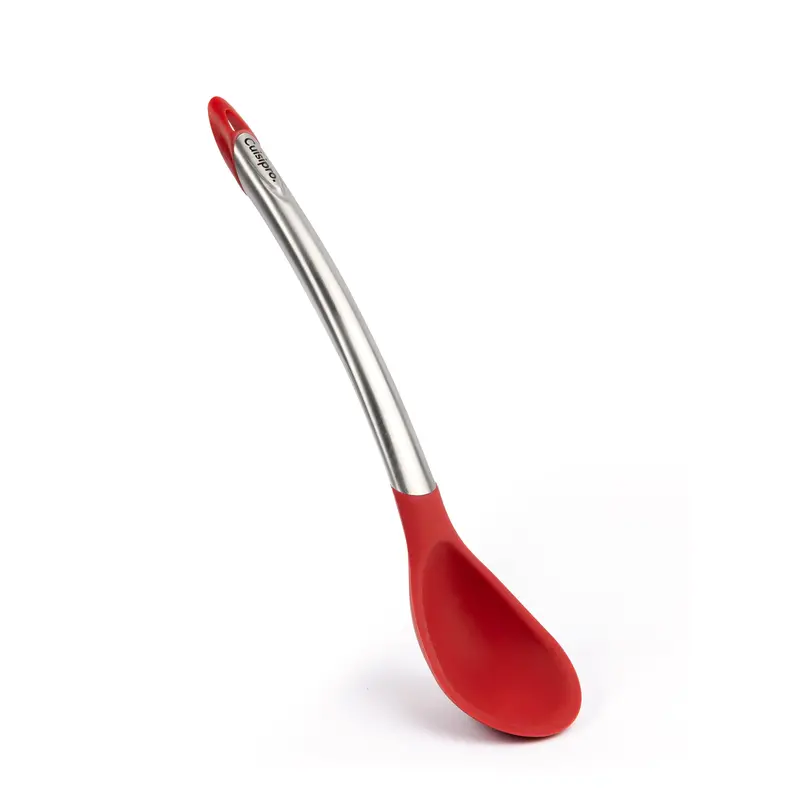 Cuisipro 12-Inch Silicone Spoon – Stainless Steel Handle With Red Accents 1