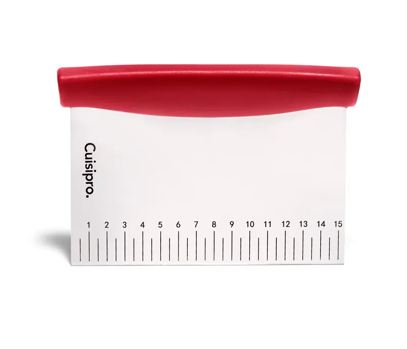 Cuisipro Stainless Steel Dough Cutter – 6" X 4.5", Red Handle 1