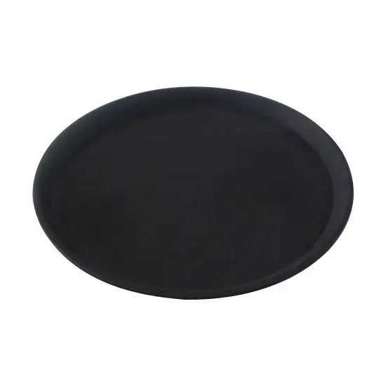 Culinary Essentials 859310 16-Inch Black Round Bar Serving Tray 1