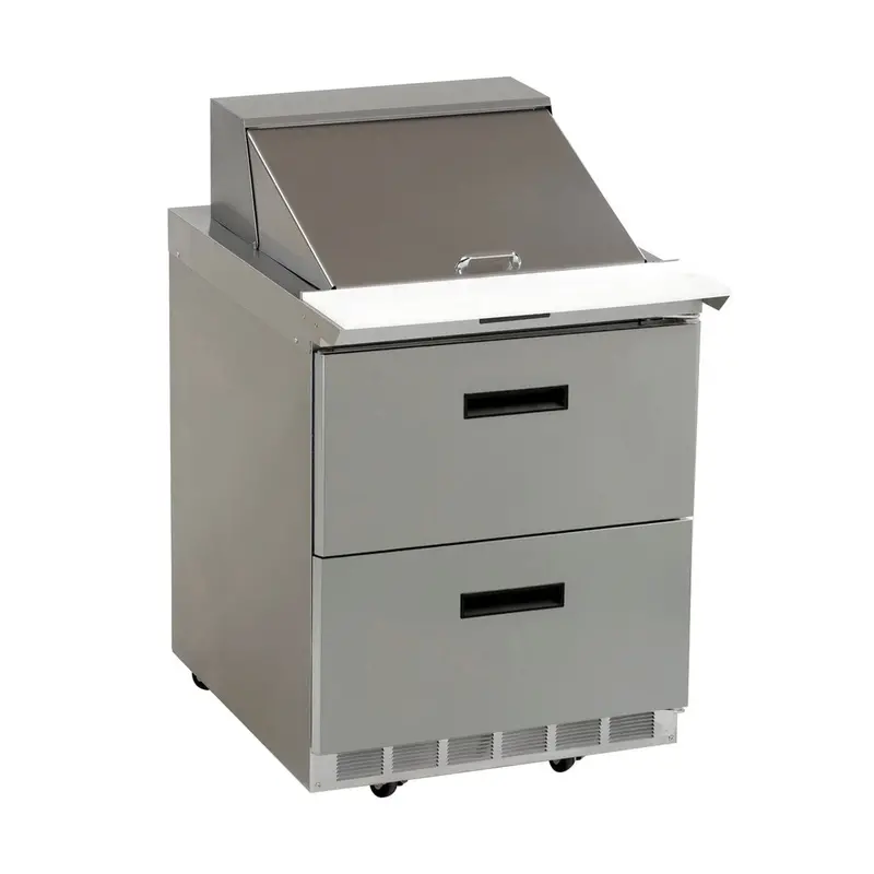 Delfield Mega-Top Prep Table – 27-Inch Two-Drawer Refrigerated Sandwich/Salad Station 1