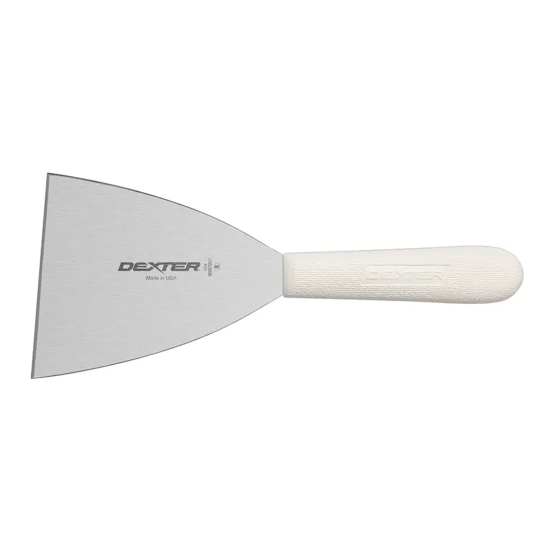 Dexter Sani-Safe 4" Griddle Scraper – Ergonomic White Design 1
