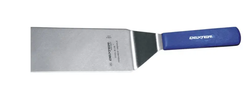 Dexter Sani-Safe Cool Blue Square-Corner Turner – 8" X 3" 1