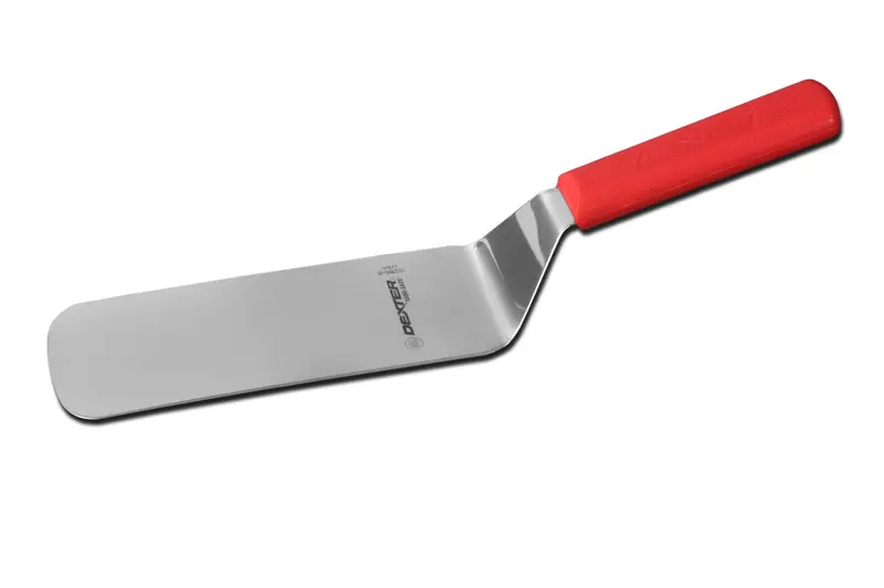 Dexter Sani-Safe Offset Turner – 8" X 3" Stainless Blade With Red Antimicrobial Handle 1