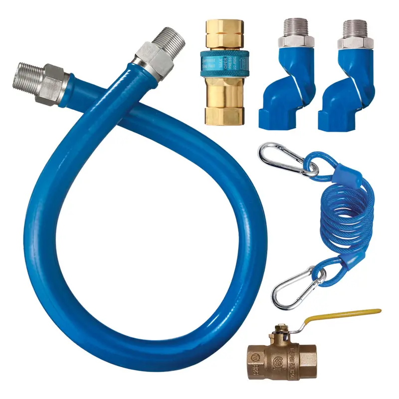 Dormont 60-Inch Gas Connector Kit – 1¼-Inch Swivel Fitting Hose With Dual Ends 1