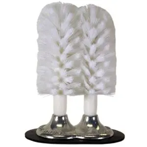 Double-Sided Glass Brush With Suction Base – Spill-Stop Design 1