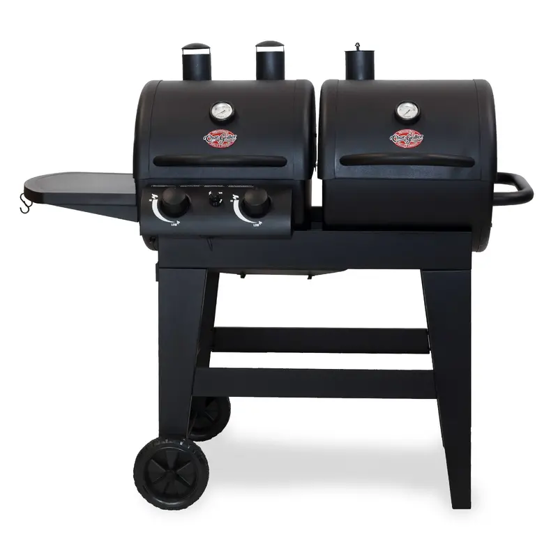 Dual-Fuel 2-Burner Grill – Gas And Charcoal Hybrid Cooking 1