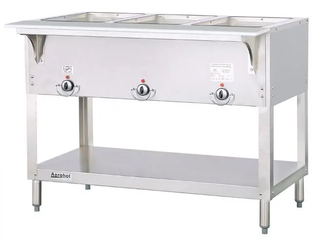 Duke Aerohot Propane 3-Well Steam Table Unit – 44.375" Wide, High-Capacity Hot Holding 1
