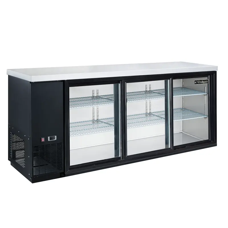 Dukers Dbb72-S3 Three-Sliding-Door Back Bar & Beverage Cooler (72") 1