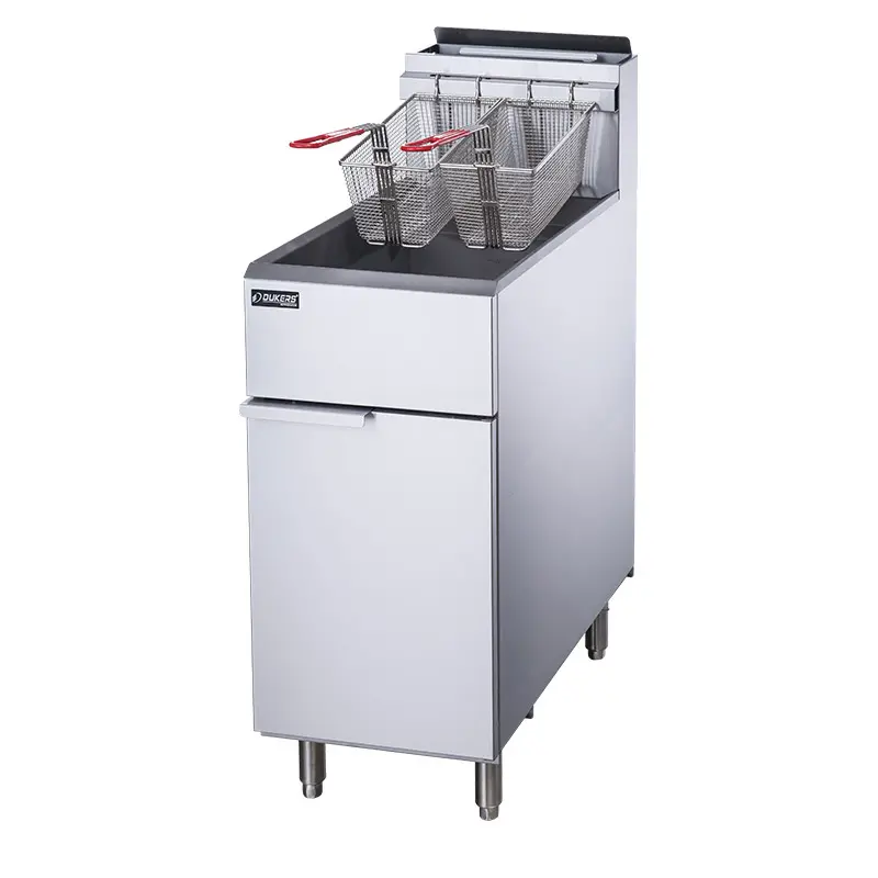 Dukers Dcf4-Ng Commercial Deep Fryer – 50 Lb Capacity, Four-Tube Natural Gas Burner (120,000 Btu/Hr) 1