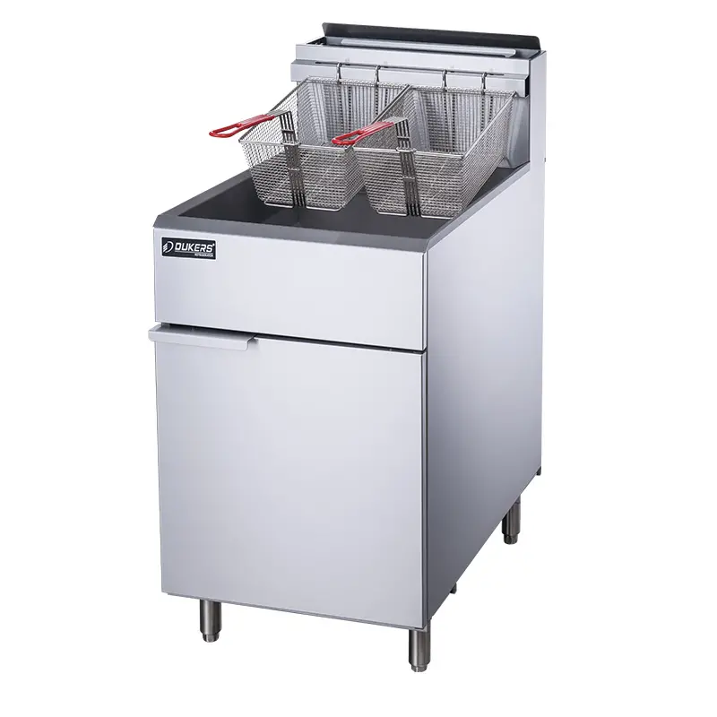 Dukers Dcf5-Lpg Commercial Deep Fryer – 70 Lb Capacity, Five-Tube Liquid Propane Burner (150,000 Btu/Hr) 1