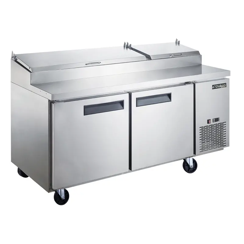 Dukers Dpp70 70-Inch 9-Pan Pizza Preparation Table Refrigerator For High-Volume Pizzerias 1