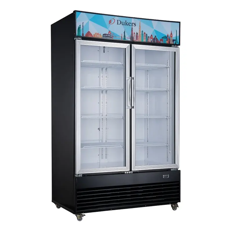 Dukers Dsm-33R Dual-Glass-Door Merchandiser Refrigerator (40", 33.5 Cu Ft, Nsf) 1