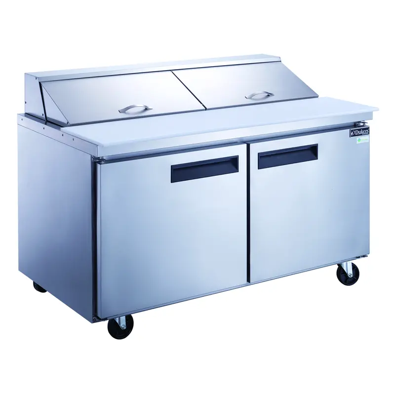 Dukers Dsp60-16-S2 60" Food Prep Table Refrigerator (16-Pan Capacity) 1