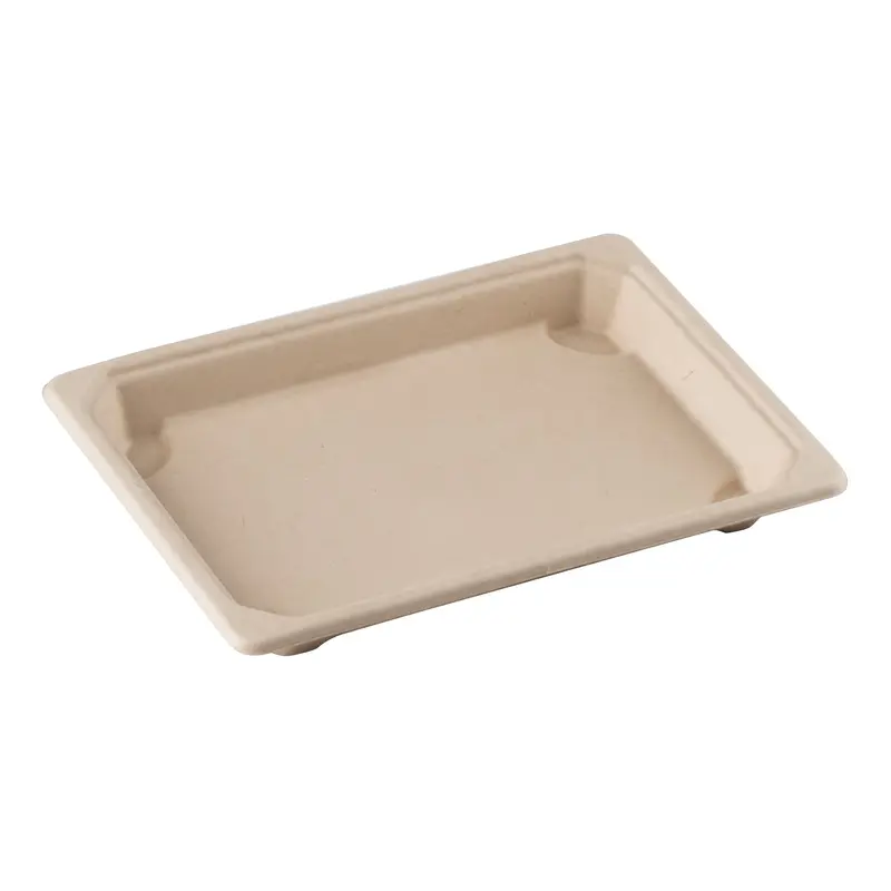 Eco Guardian Sugarcane Sushi Tray – Small Rectangular, 7.25" X 5", Compostable (800-Pack) 1