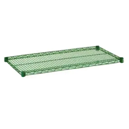 Efi 18-Inch Deep Green Epoxy-Coated Wire Shelf 1