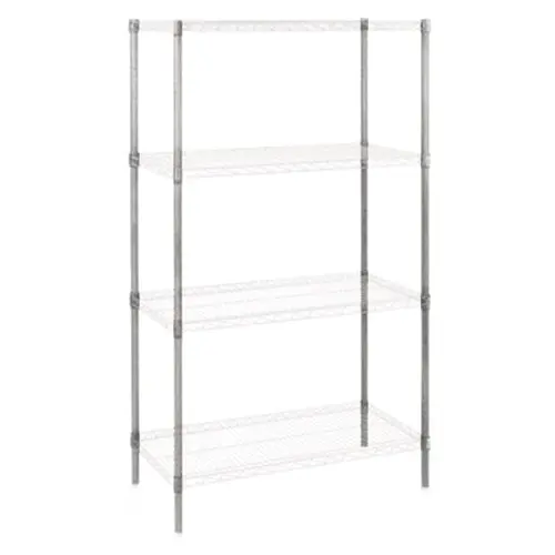 Efi Chrome-Plated Wire Shelving Post With Floor Foot – 74" Height 1