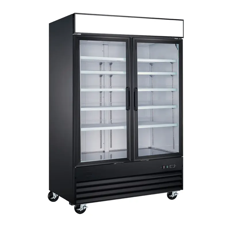 Efi X-Line F2-54Gdvcx 54-Inch Double-Glass-Door Reach-In Freezer – Matte Black Exterior 1
