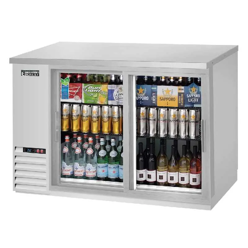 Everest Bb59G-Sd-Ss Two-Section Back Bar Cooler – 57" Stainless Steel Beverage Refrigerator 1