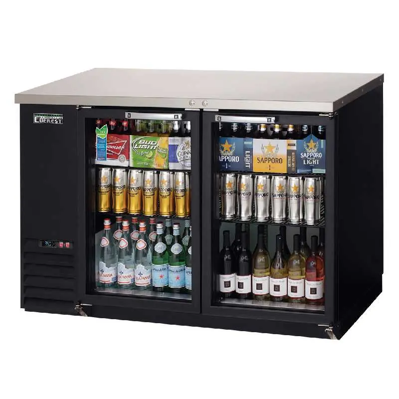 Everest Ebb48G-24 Commercial 49-Inch Dual-Zone Back Bar Refrigerator – 13 Cu. Ft. 1