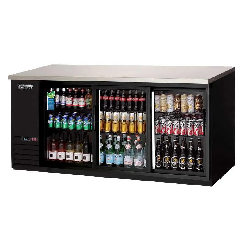 Everest Ebb90G-Sd – 89-Inch Stainless-Door Back Bar Refrigerator Cooler 1