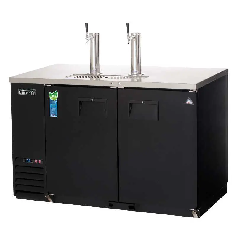 Everest Ebd2-Bb-24 Commercial Back Bar Keg Cooler – 57" Direct Draw Beer Dispenser, 17 Cu. Ft. 1