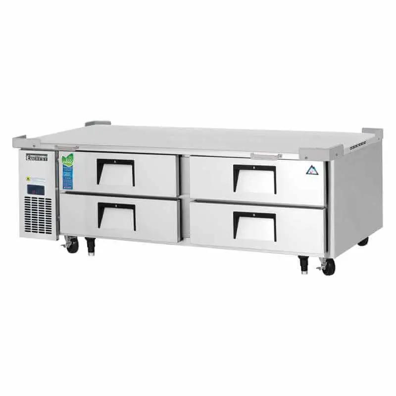 Everest Ecb72D4 Heavy-Duty 72-Inch Chef Base Refrigerator With Four Drawers 1