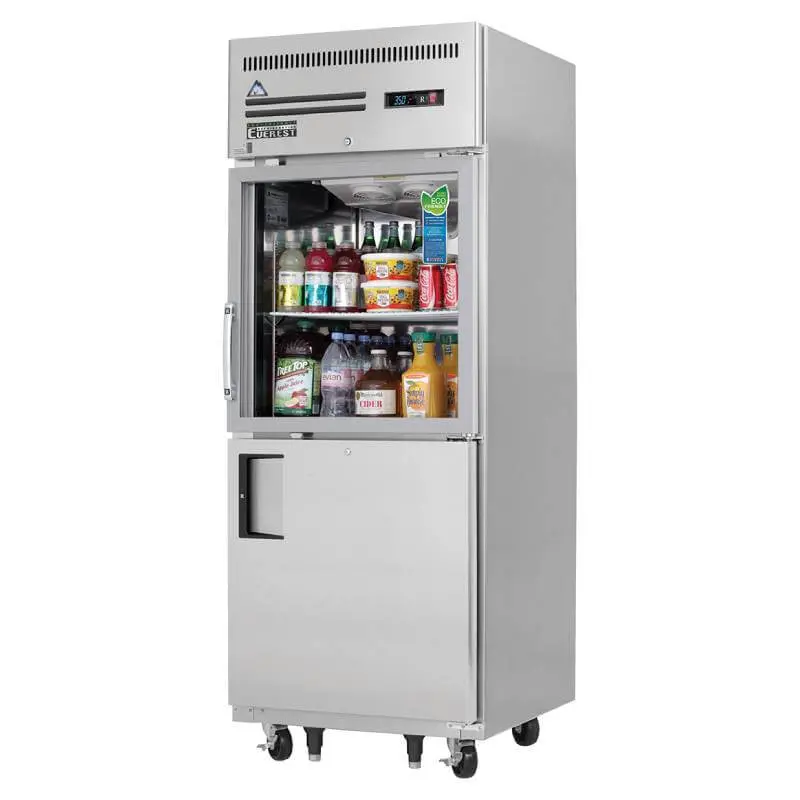 Everest Egsh2 – 29-Inch Glass-And-Solid-Door Commercial Reach-In Refrigerator (23 Cu. Ft.) 1
