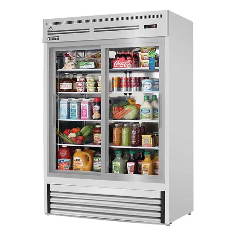 Everest Emgr48-Ss Stainless Steel Dual-Sliding Merchandiser – 53" Wide, 48 Cu. Ft. 1