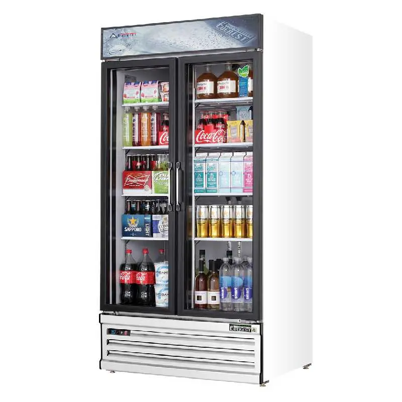 Everest Emsgr33 Commercial Swing-Door Merchandiser – 39" Wide, 36 Cu. Ft., Dual-Glass Design 1