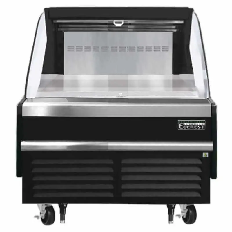 Everest Eomh-36-B-35-S Commercial 37" Black Open-Air Merchandiser With Horizontal Layout 1