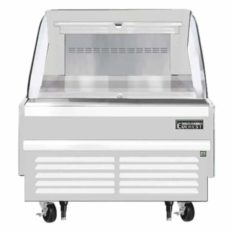 Everest Eomh-36-W-35-S Commercial 37" White Open-Air Merchandiser, Horizontal Configuration 1