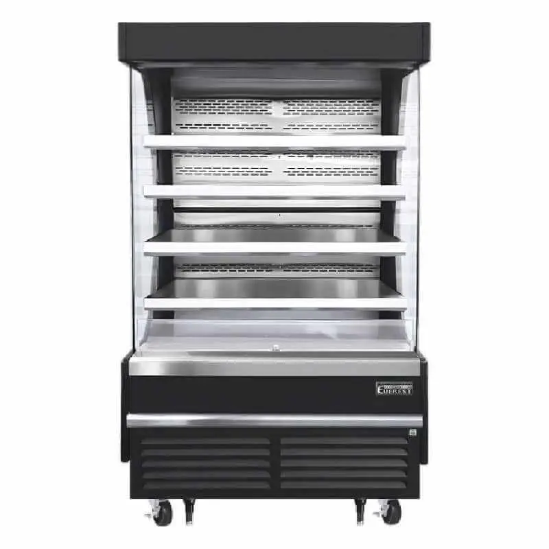 Everest Eomv-48-B-28-T Commercial Vertical Display Cooler – 48 Inch, Black, Top-Mount 1