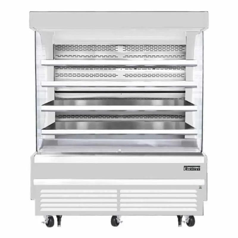 Everest Eomv-72-W-28-T Vertical Open-Air Merchandiser – 73", 26 Cu. Ft., White Finish 1