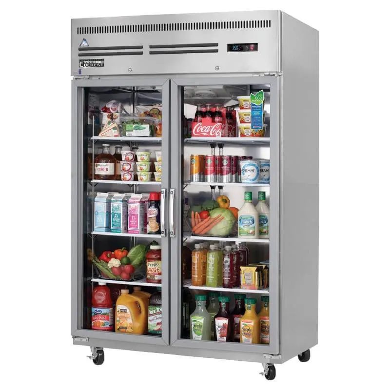Everest Esgr2 49-Inch Dual-Glass-Door Commercial Reach-In Refrigerator – 53 Cu. Ft. 1