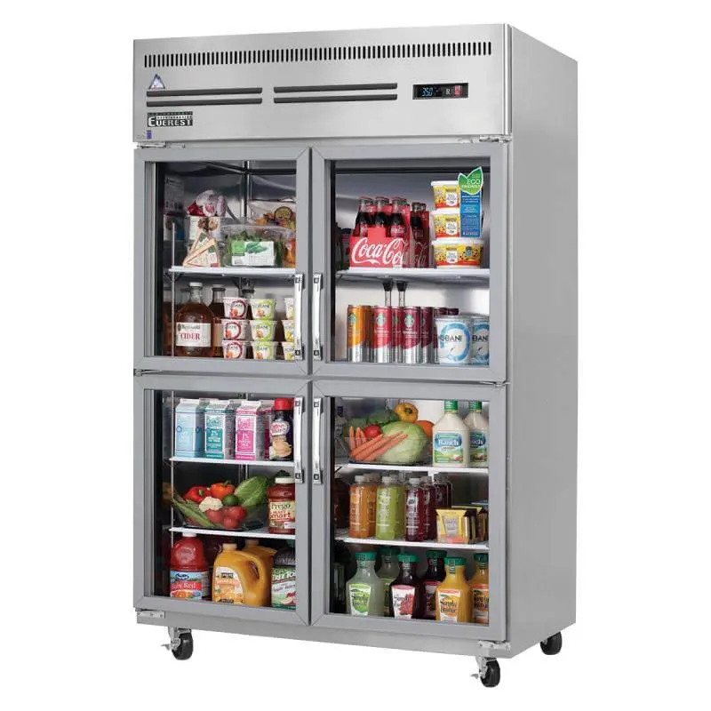 Everest Esgrh4 49-Inch Quad-Glass-Door Commercial Merchandiser Refrigerator – 53 Cu. Ft. 1