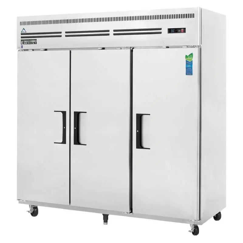 Everest Esr3 74-Inch Triple-Solid-Door Commercial Reach-In Refrigerator – 71 Cu. Ft. Interior Space 1