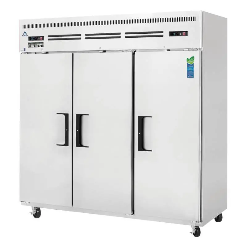 Everest Esrf3 74-Inch Triple-Solid-Door Commercial Refrigerator/Freezer – 46 Cu. Ft. Freezer + 22 Cu. Ft. Refrigerator 1