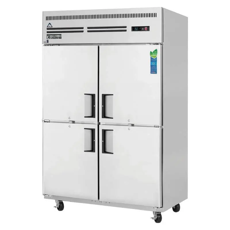 Everest Esrh4 49-Inch Quad-Solid-Door Commercial Reach-In Refrigerator – 48 Cu. Ft. Total Volume 1